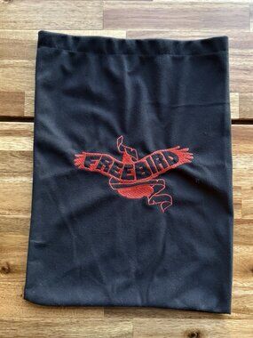Freebird Black Dust Bag Shoes Storage Bag Black Red Embroidery